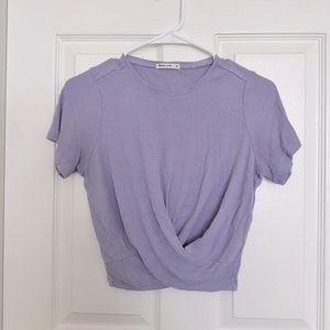 Marine Layer Lexi Rib Twist Front Top in Lavender